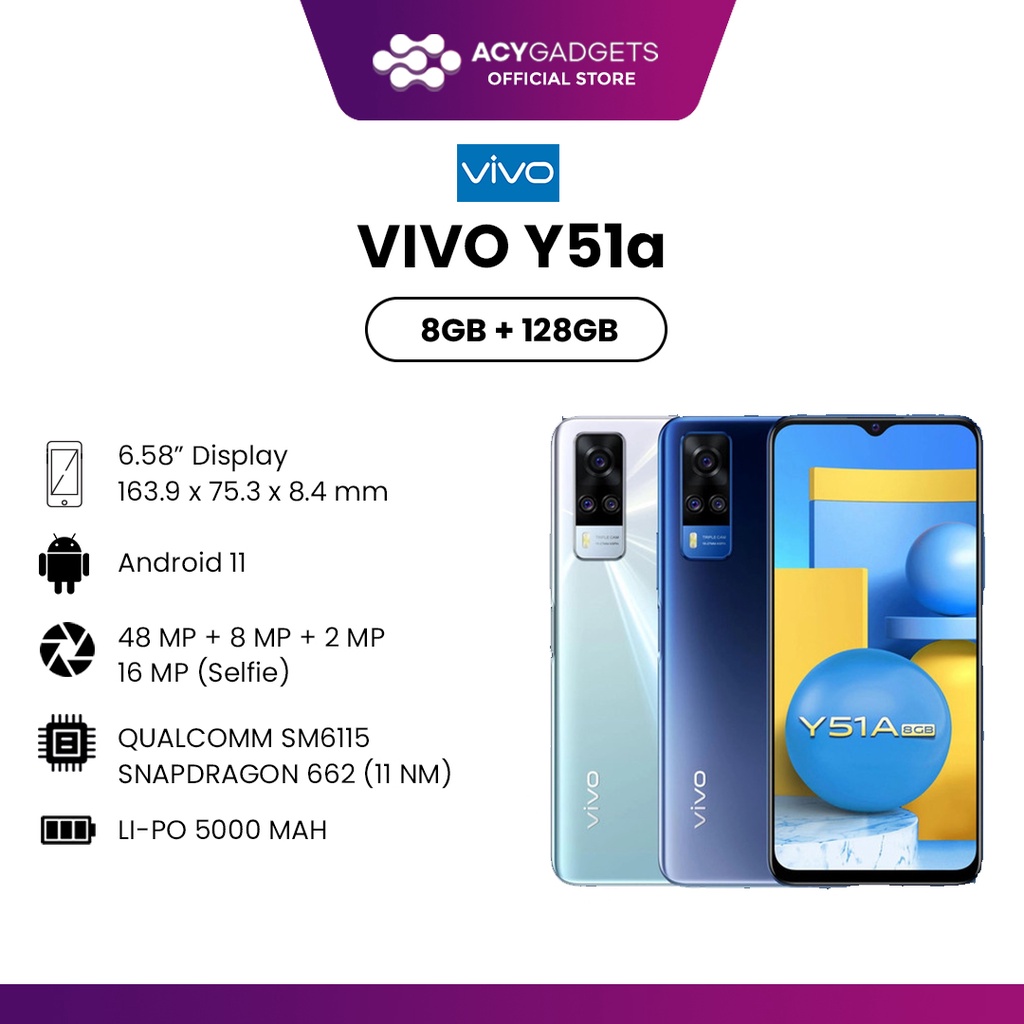 VIVO Y51A 8/128GB GARANSI RESMI VIVO