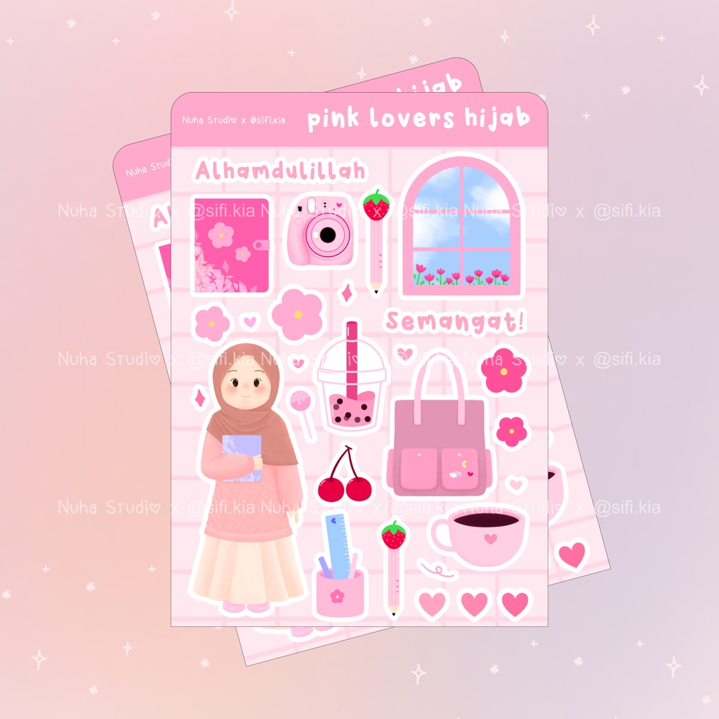 

Sticker by Sifi.kia | Pink Lovers Muslimah Islami Semangat Alhamdulillah Tas Bag | Aesthetic Sticker Estetik Stiker HP Laptop Botol Cute Waterproof Scrapbook Diary Journal Bujo Anti Air