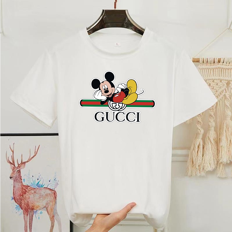 ⭐️⭐️⭐️⭐️⭐️BAJU KAOS New Fashion Printed T-shirt Cute Disney Mickey Mouse Feats Gucci for Girls T Shi
