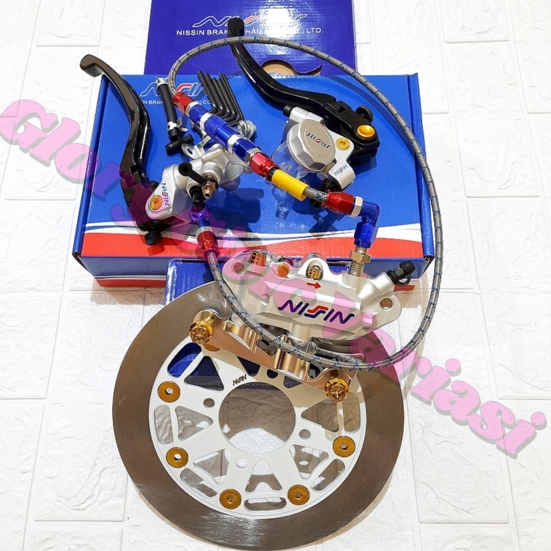 MASTER REM NISSIN KALIPER MONOBLOK NISSIN PAKET PENGEREMAN DEPAN FULL SET PNP BEAT VARIO SCOOPY