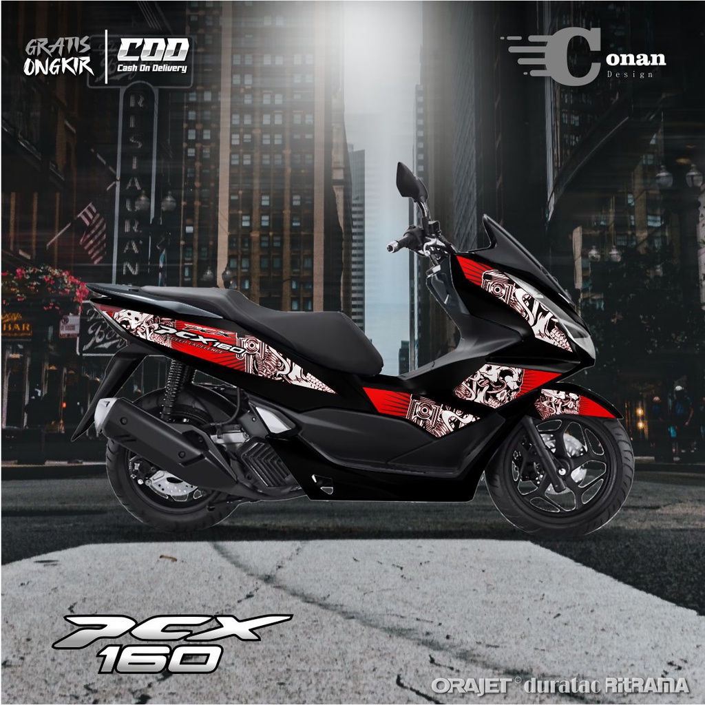 Aksesoris Motor PCX 160 Striping Motor PCX Variasi Motif Machine