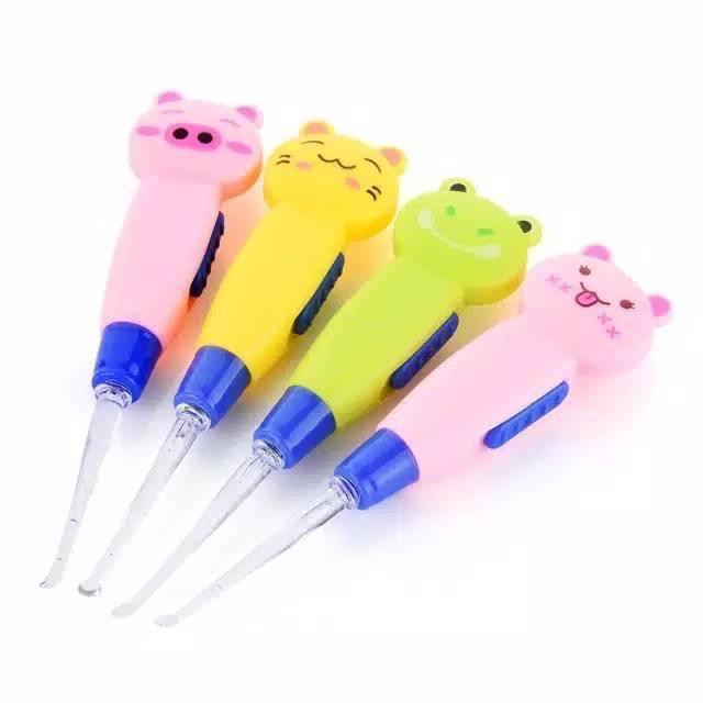 Earpick LED Karakter Cartoon Lucu Cute Animal Korek Kuping Karakter LED Pembersih telinga (BIC)