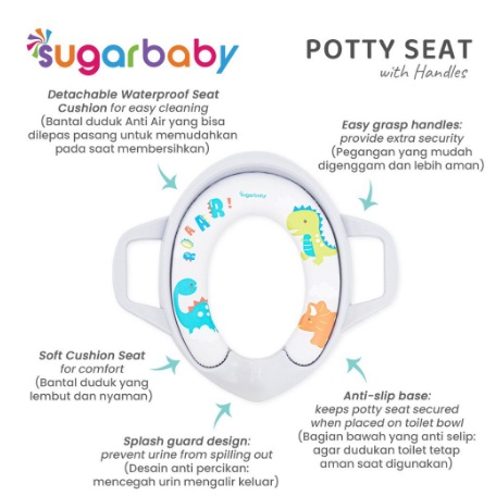 Potty Seat with Handle Sugar Baby dudukan toilet