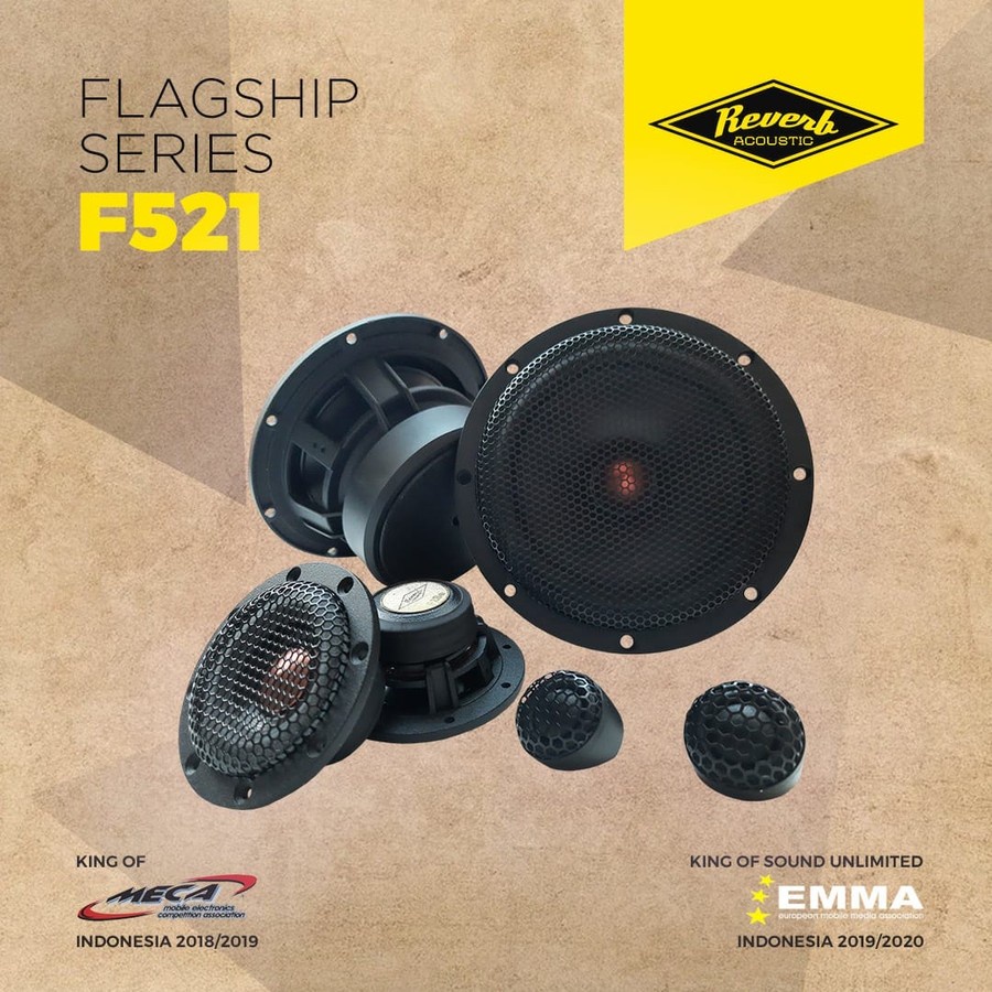 REVERB F521 - 3 way Speaker - Tweeter & Full Range + MidBass