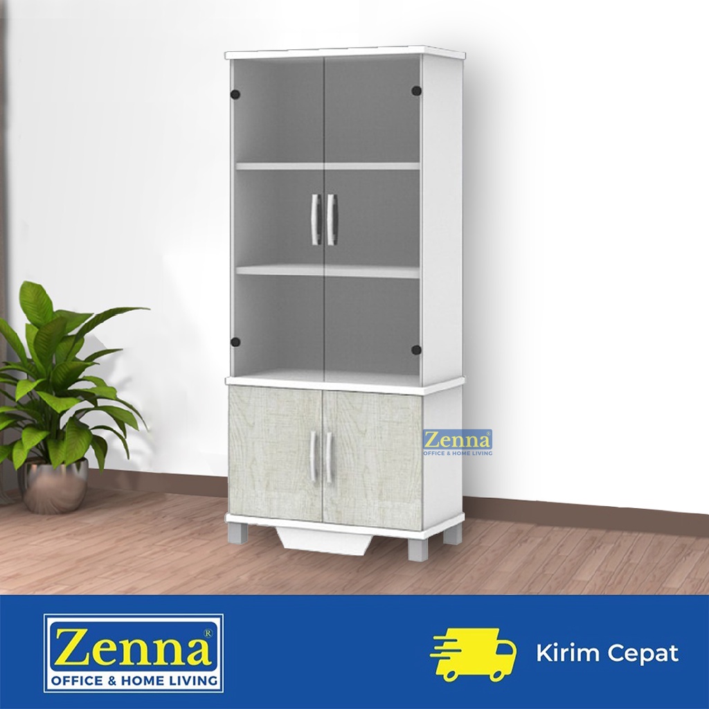 Zenna Lemari Hias Lufy / Lemari Pajangan / Lemari Kaca