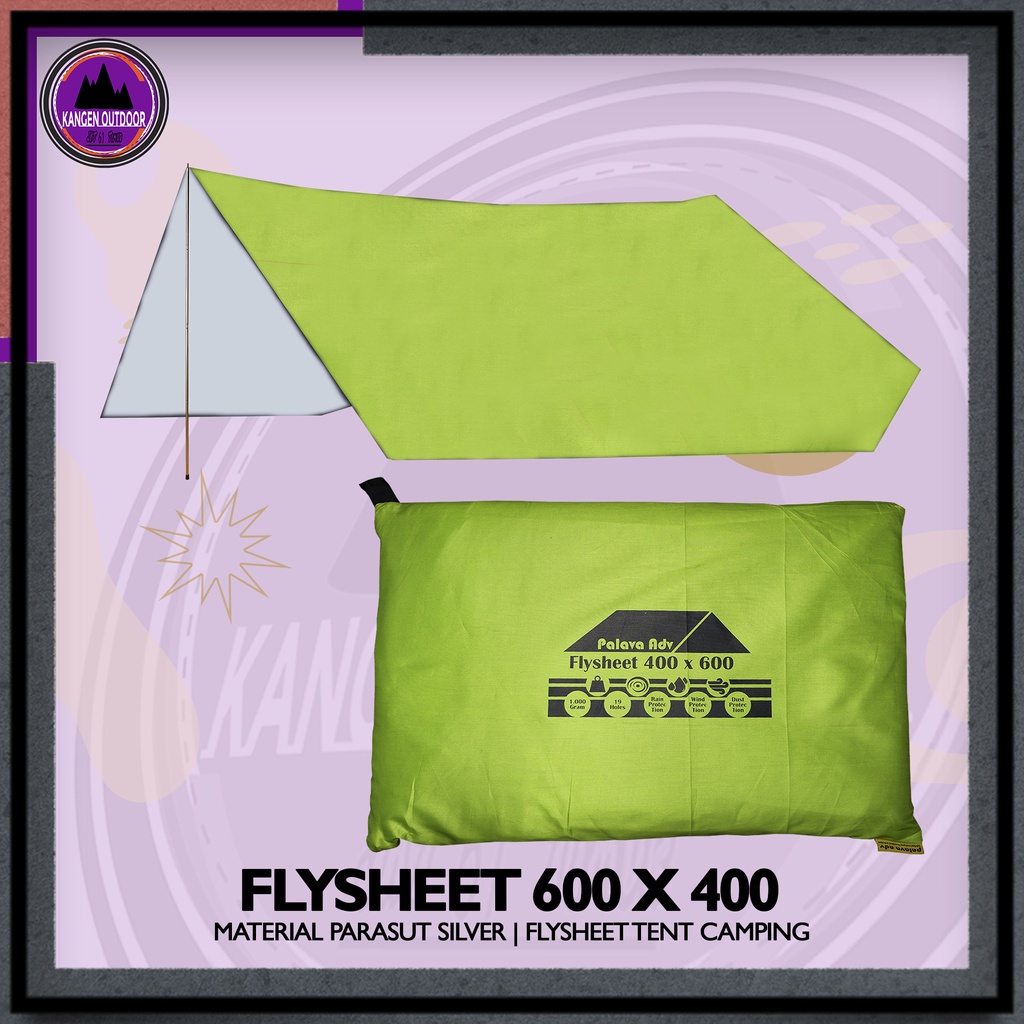 Flysheet tenda 6 x 4m
