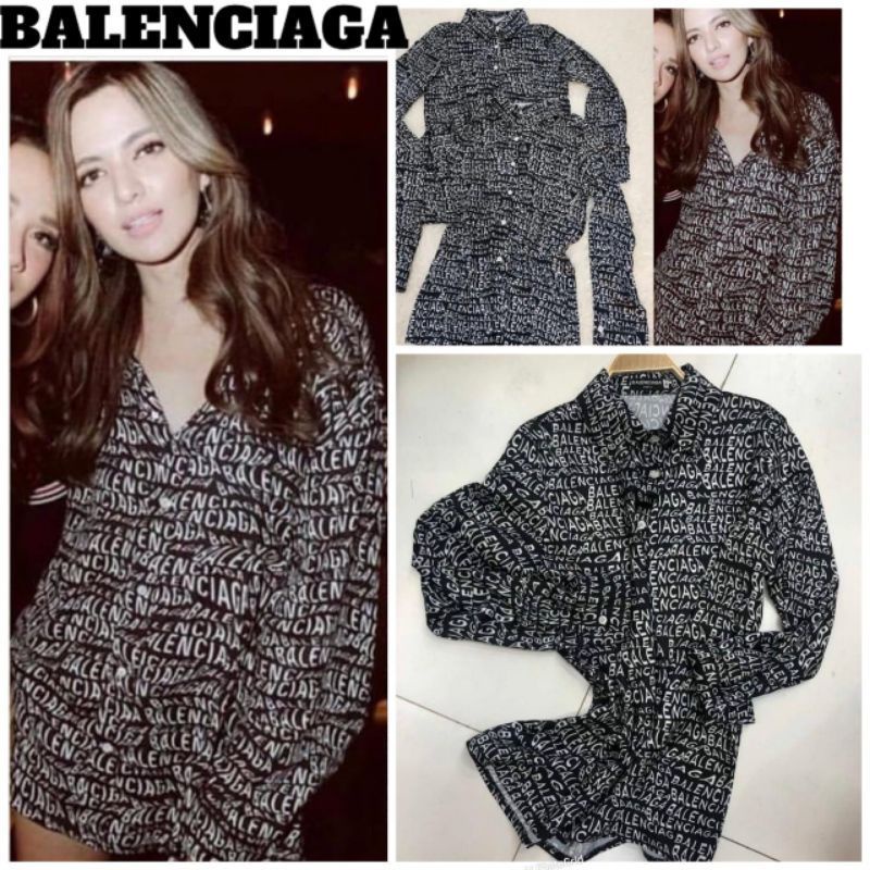 KEMEJA BALENCIAGA PREMIUM - KEMEJA IMPORT - ATASAN IMPORT - KEMEJA WANITA - BALENCIAGA