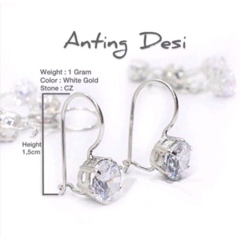 Anting Desi Titanium Simple (Gold &amp; Silver)