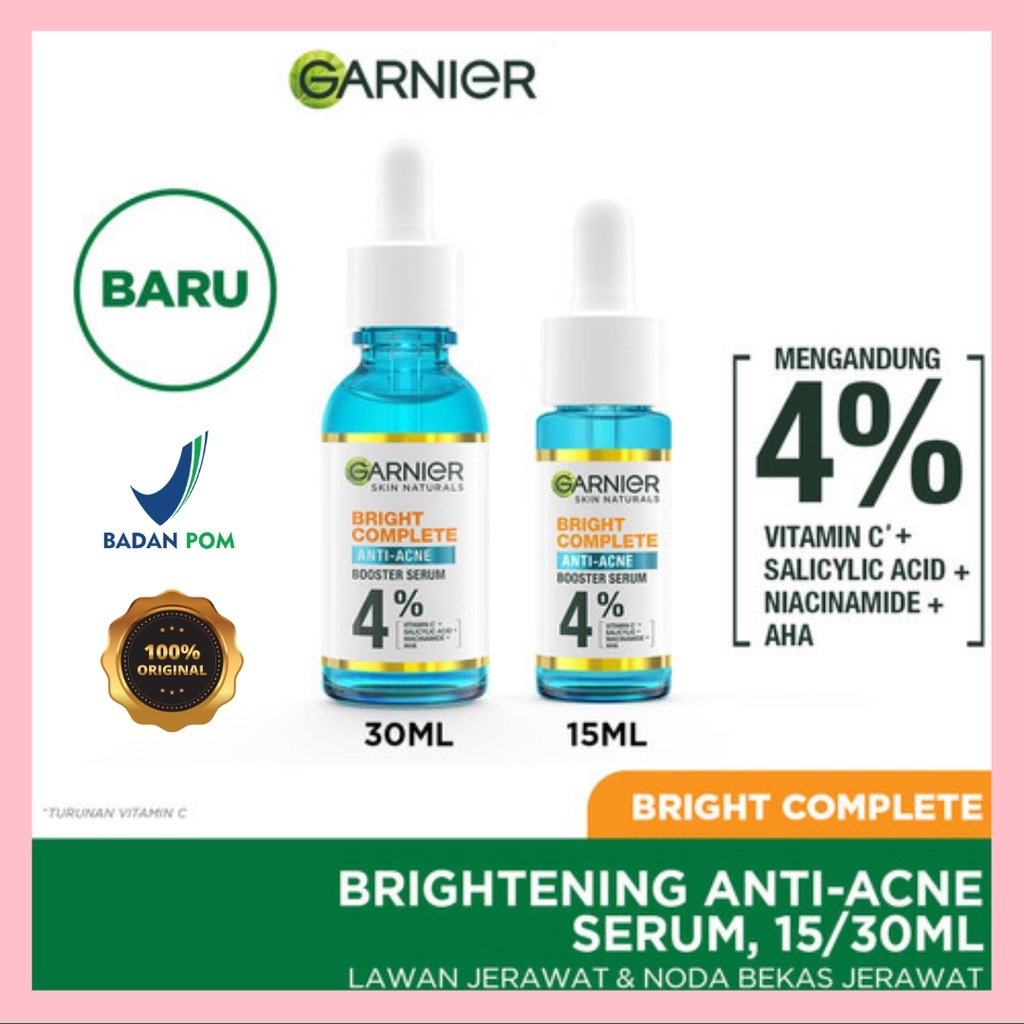 GARNIER Bright Complete Anti Acne Serum | Serum Anti Jerawat Serum Wajah BY AILIN