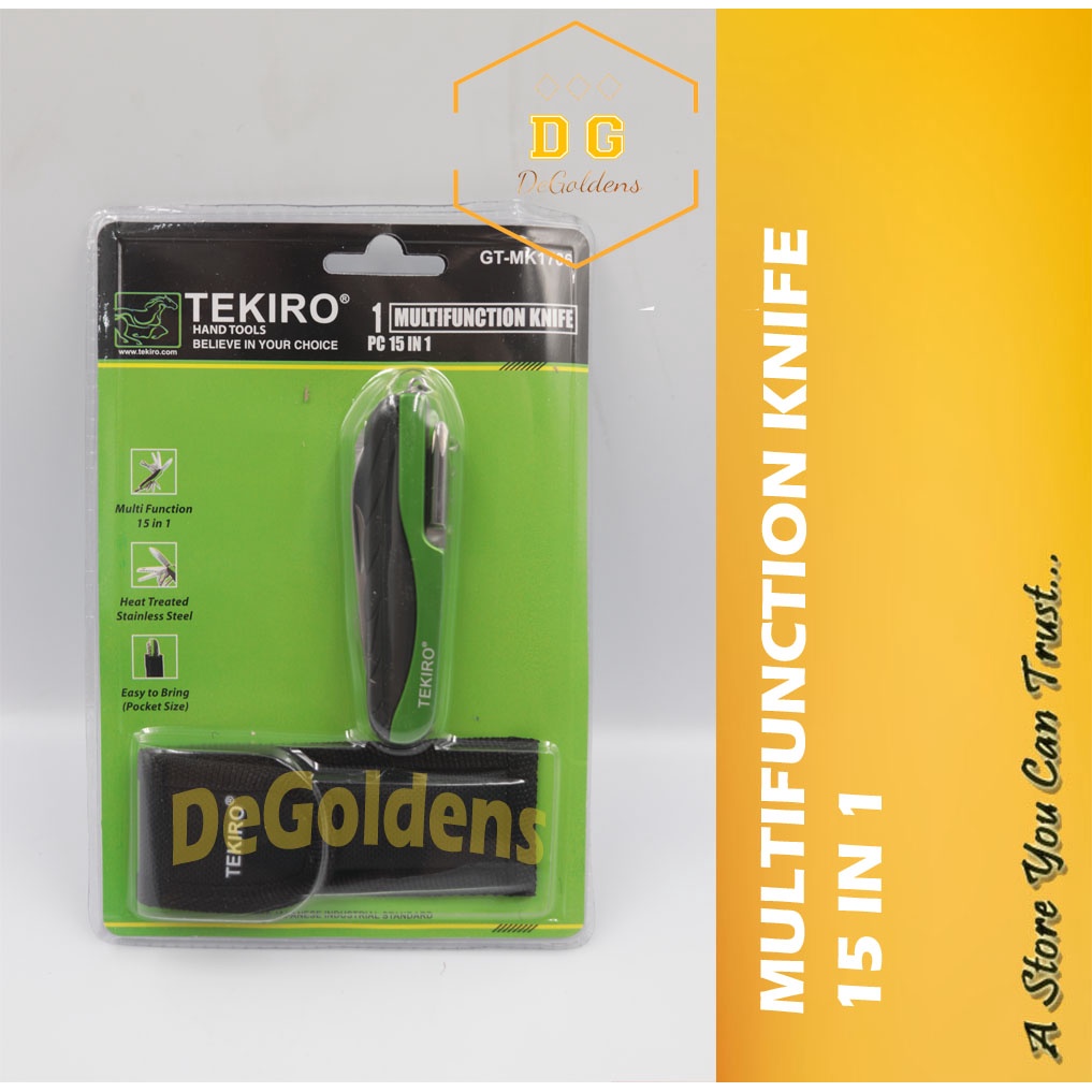 TEKIRO PISAU LIPAT MULTIFUNGSI 15 IN 1 - PISAU LIPAT SERBAGUNA 15 IN 1
