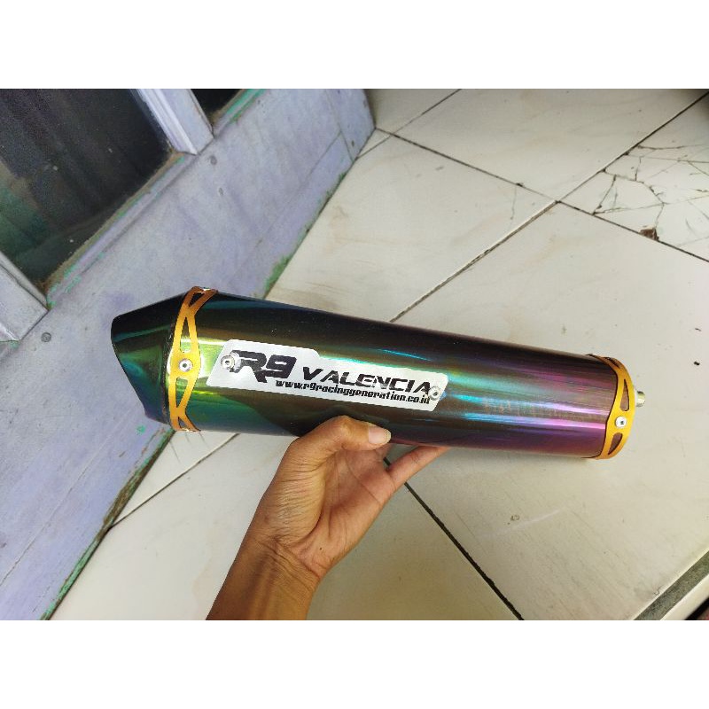KNALPOT NINJA R RR SS R9 VALENCIA RAINBOW FULL STAINLESS