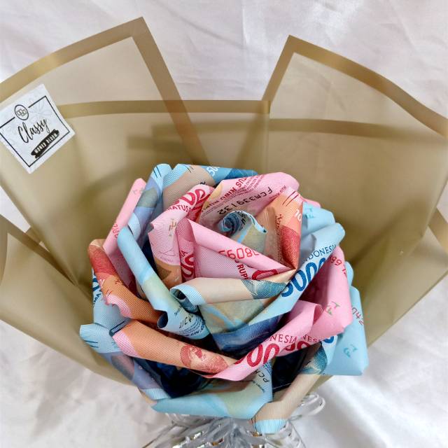 Money Roses / Money Bouquet / Buket Uang Asli / Bouquet Uang / Bunga Uang Asli / Classy Money Bloom