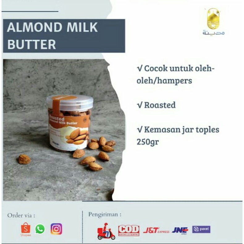 

Roasted Almond Milk Butter Jar Toples 250Gram