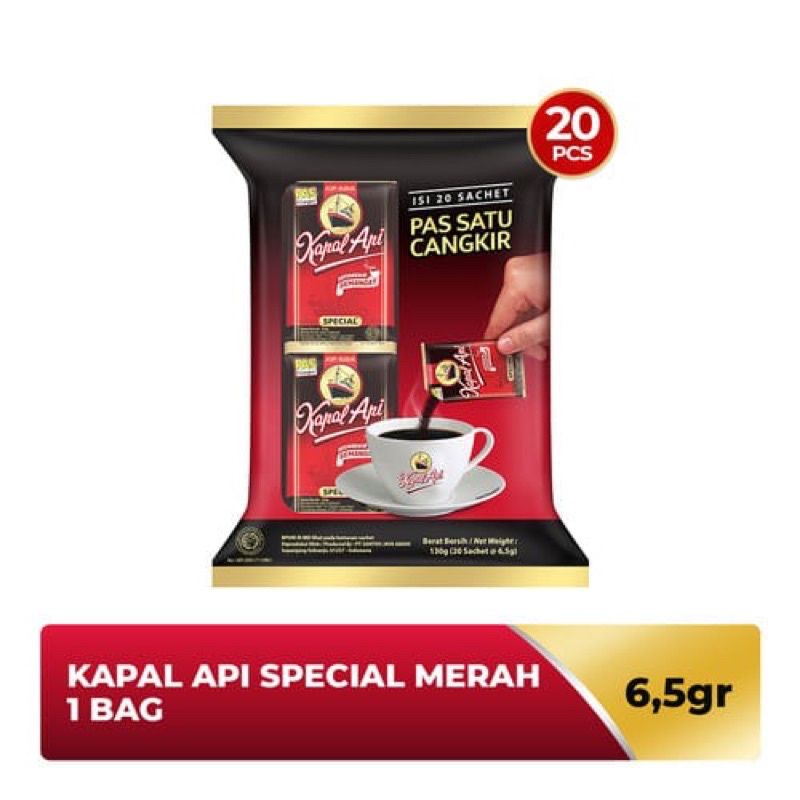 

Kapal Api Kopi Special Merah 20 x 6.5 gr PROMO