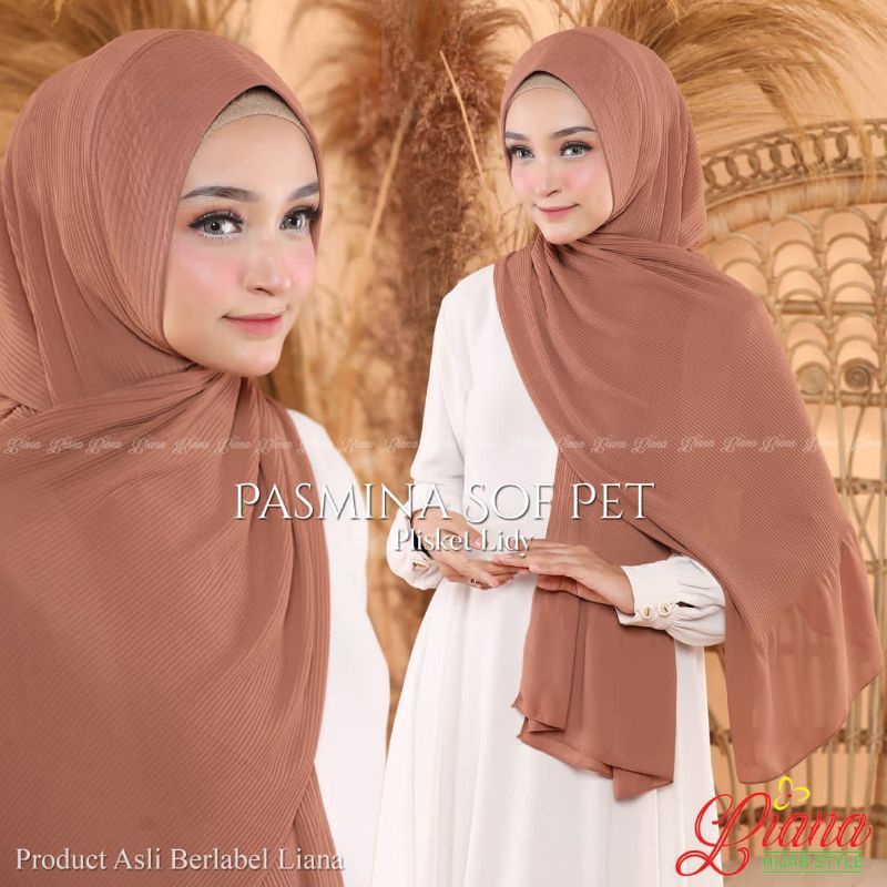Jilbab pashmina plisket pet antem