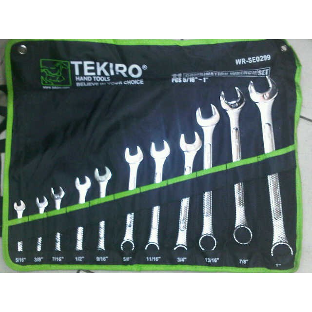 Jual Tekiro Kunci Ring Pas Inchi - Combination Wrench Set 11 pcs 5/16