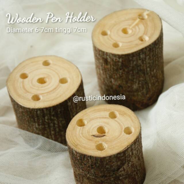 Wooden pen holder / tempat pen dari kayu