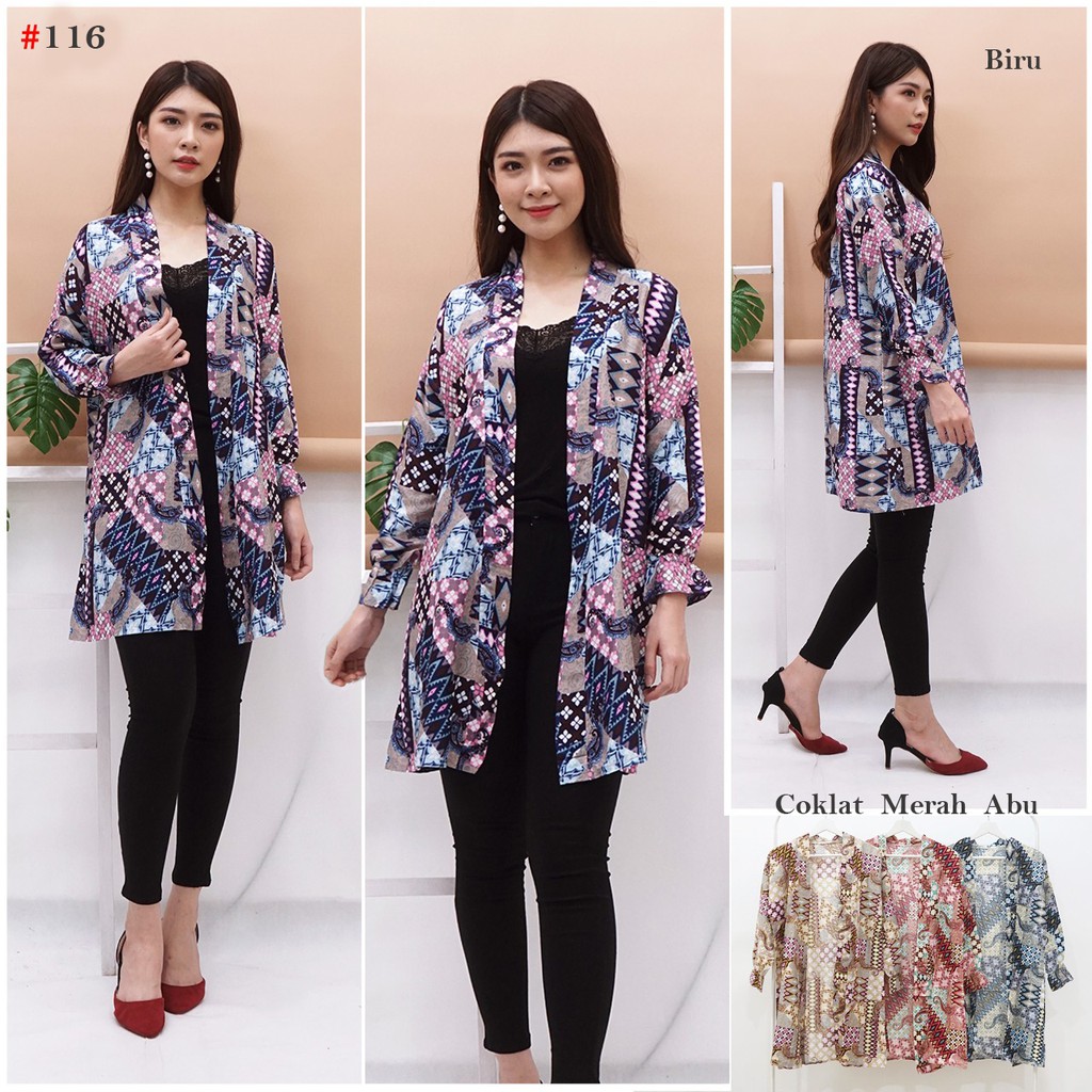 JakartaFashion - cardigan tribal motif etnic long songket etnic lengan panjang katun adem bohemian