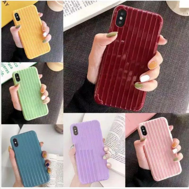 Case Softcase Oppo A57 Glossy Metallic Warna Warni Garis Garis Lucu Seperti Koper Casing Shopee Indonesia