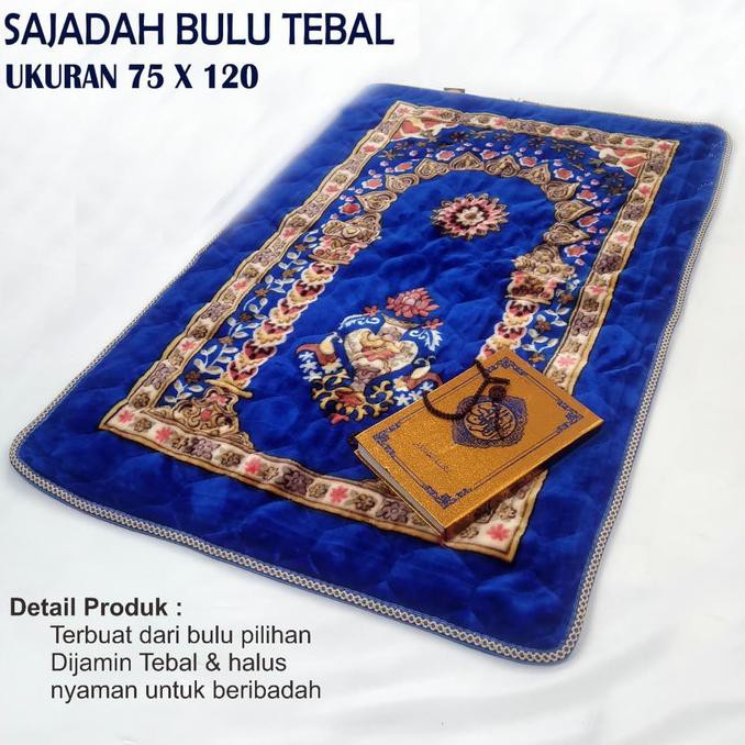 Bestseller Sajadah Tebal / Sajadah Busa/ Sajadah Anti Slip / Ukuran 75X120 Cm - Hijau _