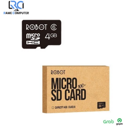 Robot RT4G Memory Card 4GB Class 6 TF Card Chip - Dengan Packing