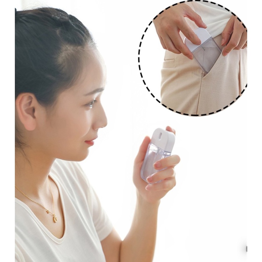 Botol hand sanitizer gantungan kosong spray silicon holder kapasitas 45ml serbaguna