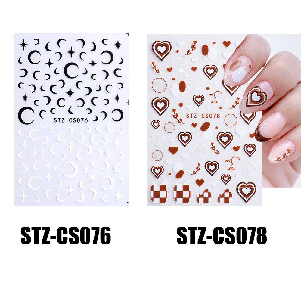 Stiker Kuku 3D Motif Api Untuk Dekorasi Nail Art DIY