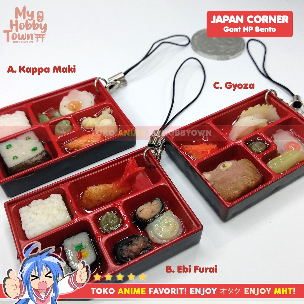 Gantungan Handphone HP Makanan Jepang Japanese Bento Bekal Japan Corner