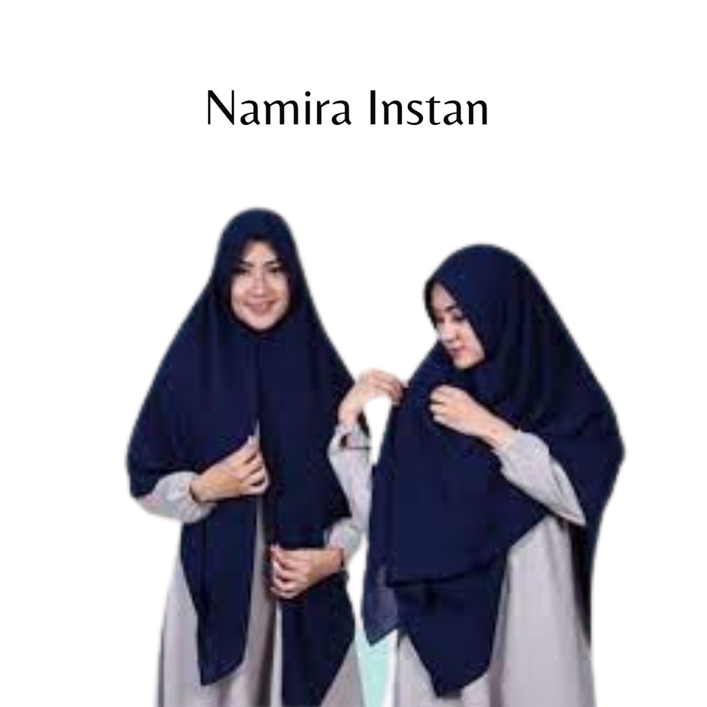 Jilbab Instan Syari Namira Pet Antem Tipis / Hijab Instan Namira Diamond / Khimar Syari Namira