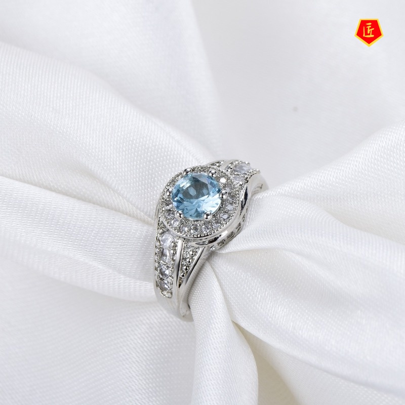 [Ready Stock]925 Silver Ring Full Diamond Spring Shape Creative Fashion