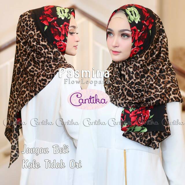 PASHMINA LEOPARD / PASMINA LEOPARD / HIJAB / KERUDUNG / TUDUNG / SYAL / SCARF ORI CANTIKA