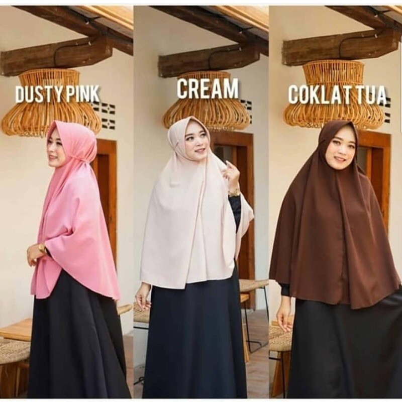 Maryam Bergo Tali Model Pet Bahan Wolfis