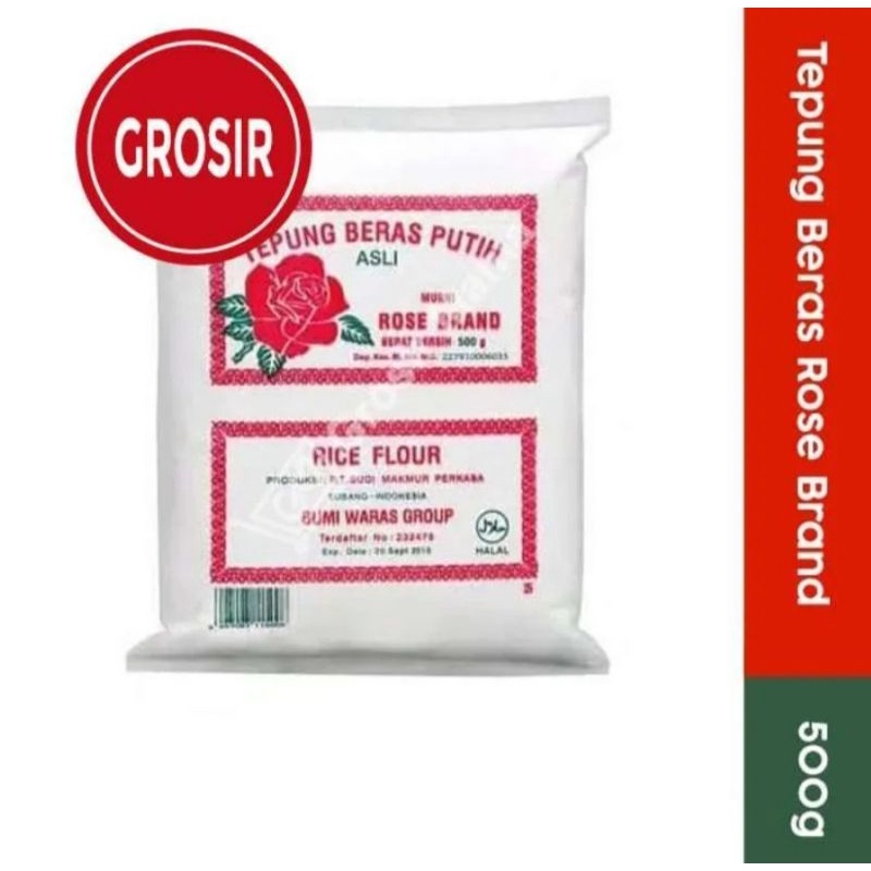 

Rose Brand Tepung Beras Putih 500 Gram Perdus (isi 20 Bks)