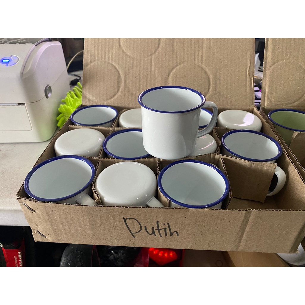 MUG STAINLESS / CANGKIR STAINLESS ISI 10 PCS FREE PACKING DUS VD