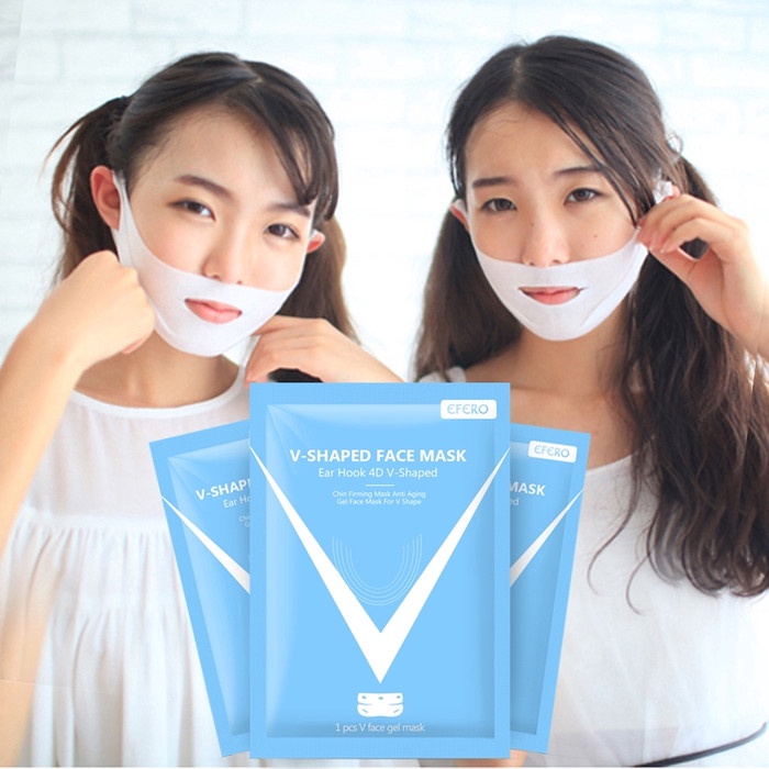 [Per Pc] Masker Dagu EFERO V Shape Chin Firming Mask Anti Aging Gel Face Mask