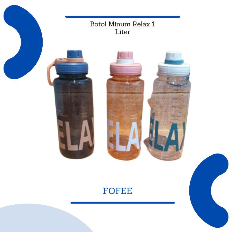 Botol Minum RELAX 1000ml / Botol Minum 1 Liter / Botol Minum Murah