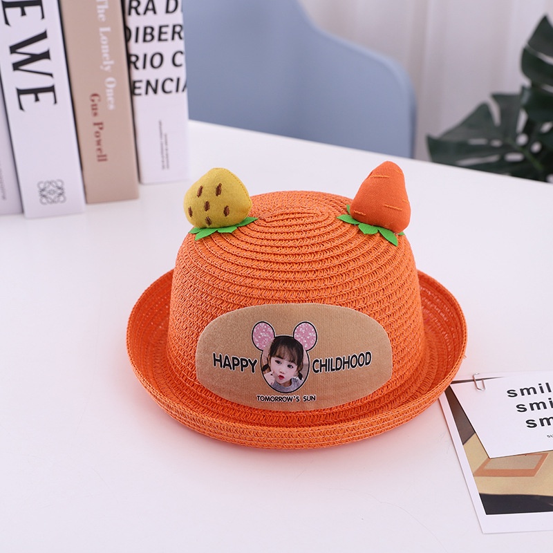 TOPI ANAK ANTI CORONA, FACE SHIELD ANAK, TOPI CORONA ANAK,  FACESHIELD TOPI ANAK, READY STOK!-STAWBERRY (M)/(L)