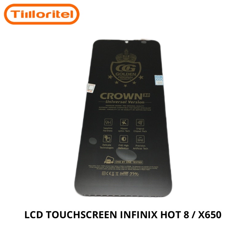 LCD TOUCHSCREEN INFINIX HOT 8 / X650C HITAM