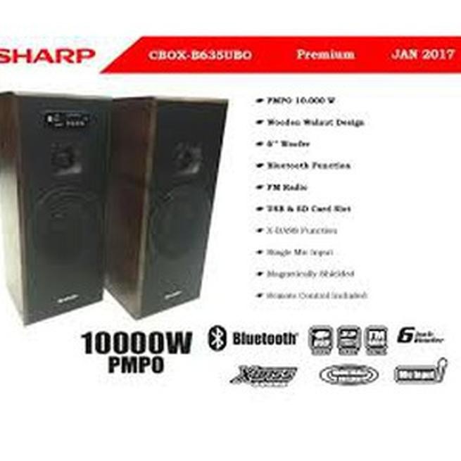 {Rare Item>  SHARP CBOX B 635 UBO Active Speaker. bluetooth. FM Radio. Aktif Speak