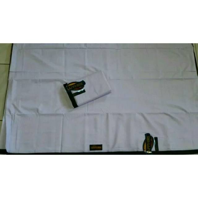 Sarung sapphire putih polos