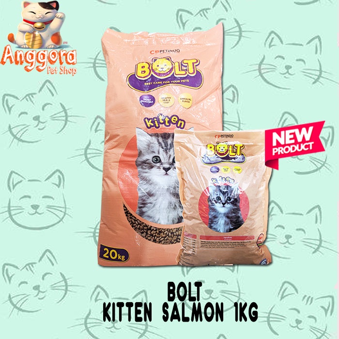 Makanan Kucing murah BOLT Kitten salmon 1kg