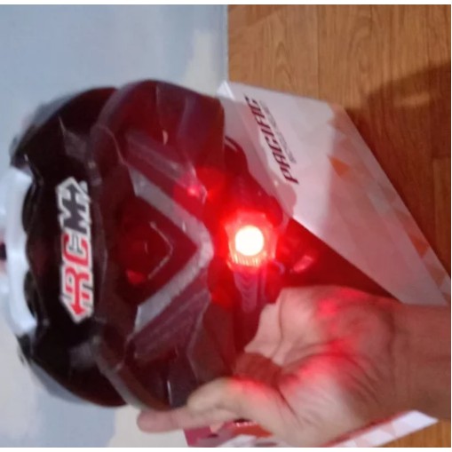 HELM SEPEDA MTB DEWASA NEW SP-J101 RINGAN AMAN BERKUALITAS SNI ADA LAMPU BLKG MERAH PUTIH L 56-61CM