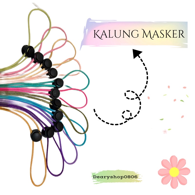 Kalung Masker / Strap Masker / Tali Masker / Konektor Masker 2in1 / Kalung Hijab