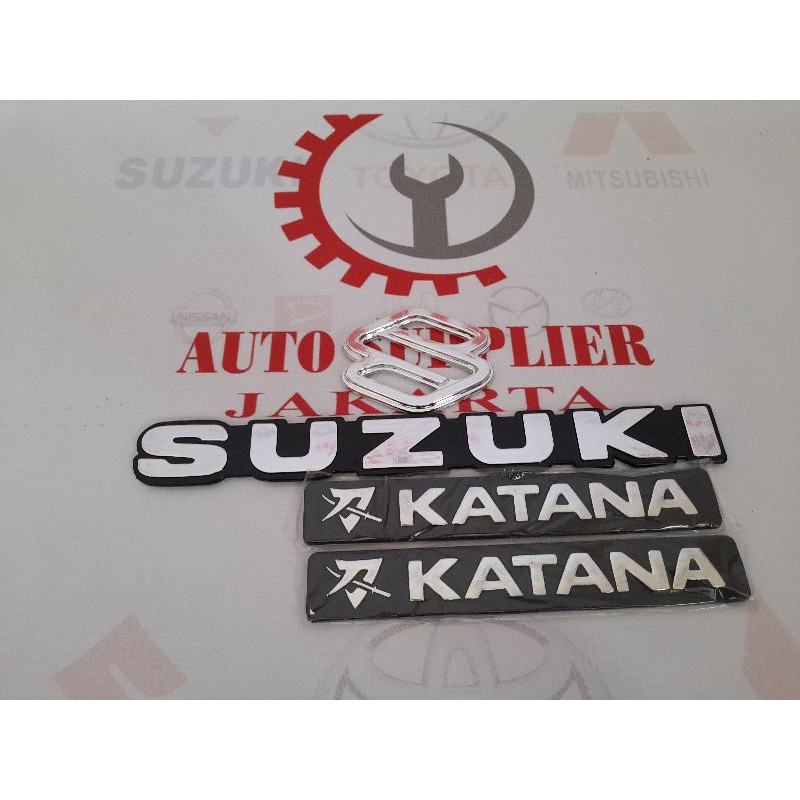 emblem suzuki katana + logo 1 set ( 4macam )