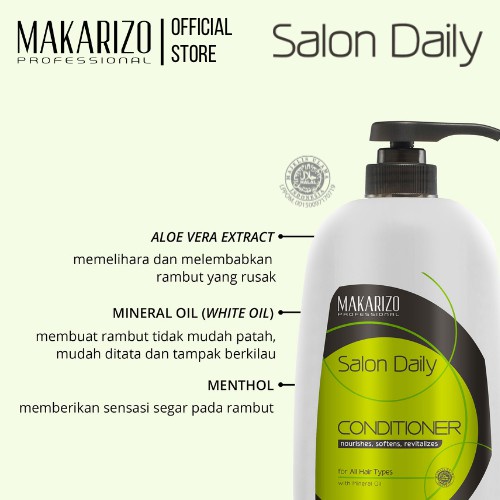 Makarizo Professional Salon Daily Professional Shampoo &amp; Conditioner Pump Bottle 950ml