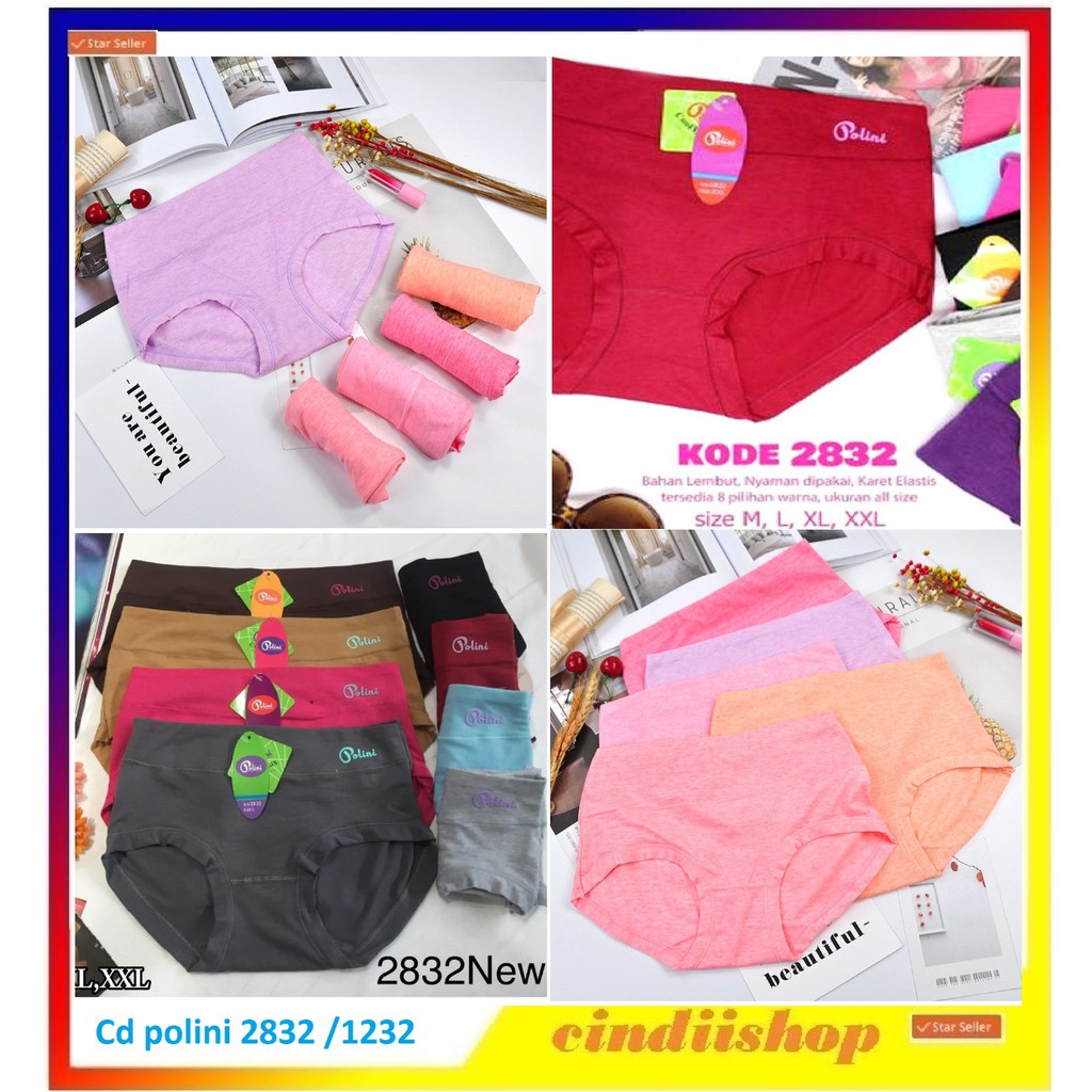 Celana Dalam Wanita CD Brieft Dewasa Cewek POLINI 2832 /2835 Sempak Perempuan