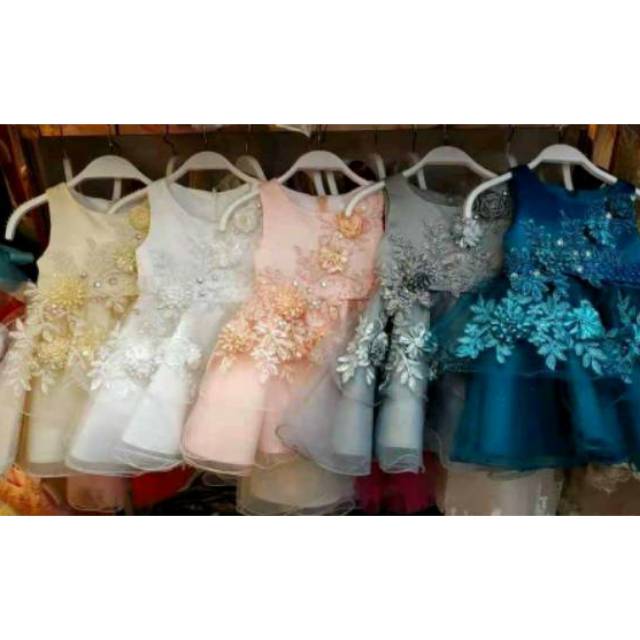 Dress Import Anak/ Import Dress Bunga/ Baju Ulang Tahun