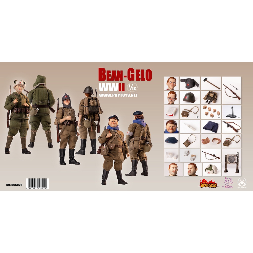 Bean Gelo Series Valeriy Susanna Anton Set POP TOYS BGS023 1/12 1:12
