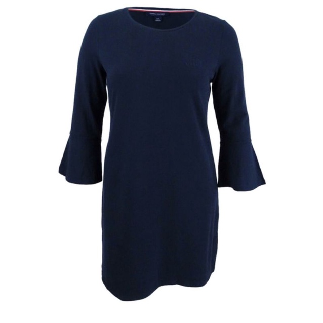 Tommy Hilfiger logo bordir bellsleeve dress