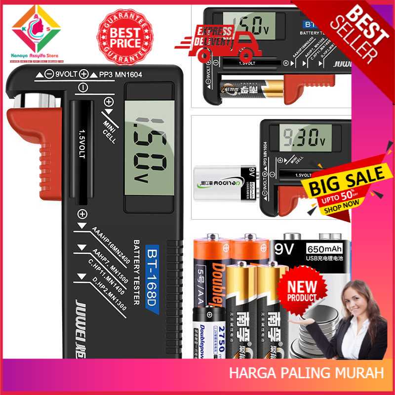 Multitester ANENG Tester Baterai Capacity Checker AA AAA Display Digital - BT-168D